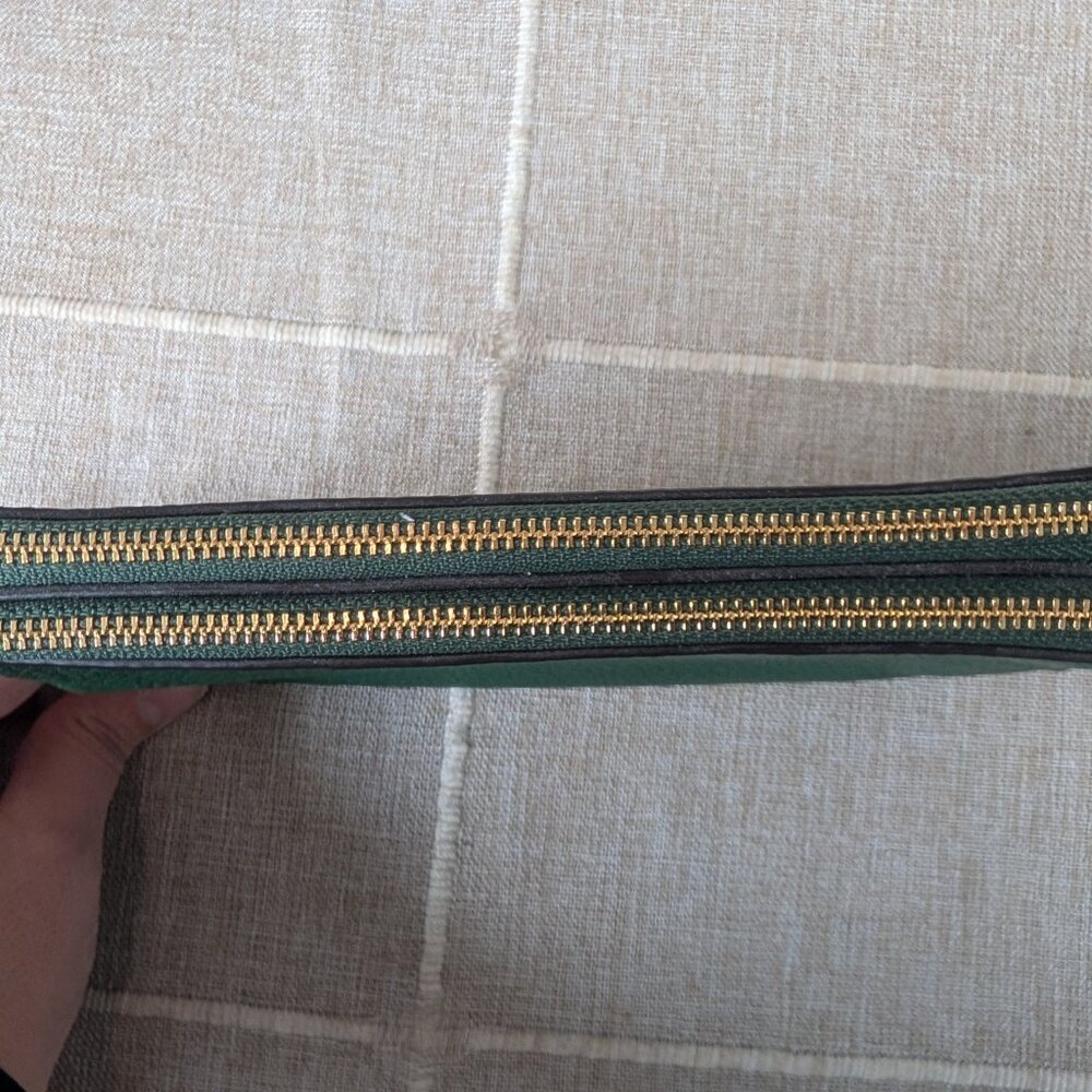 Coach Kelly Green Pebbled Leather Wristlet - Picture 3 of 5